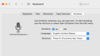 mac hot key for voice to text